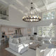 20 Light Candle Style Wagon Wheel Chandelier, Oil Rubbed Bronze/Gold