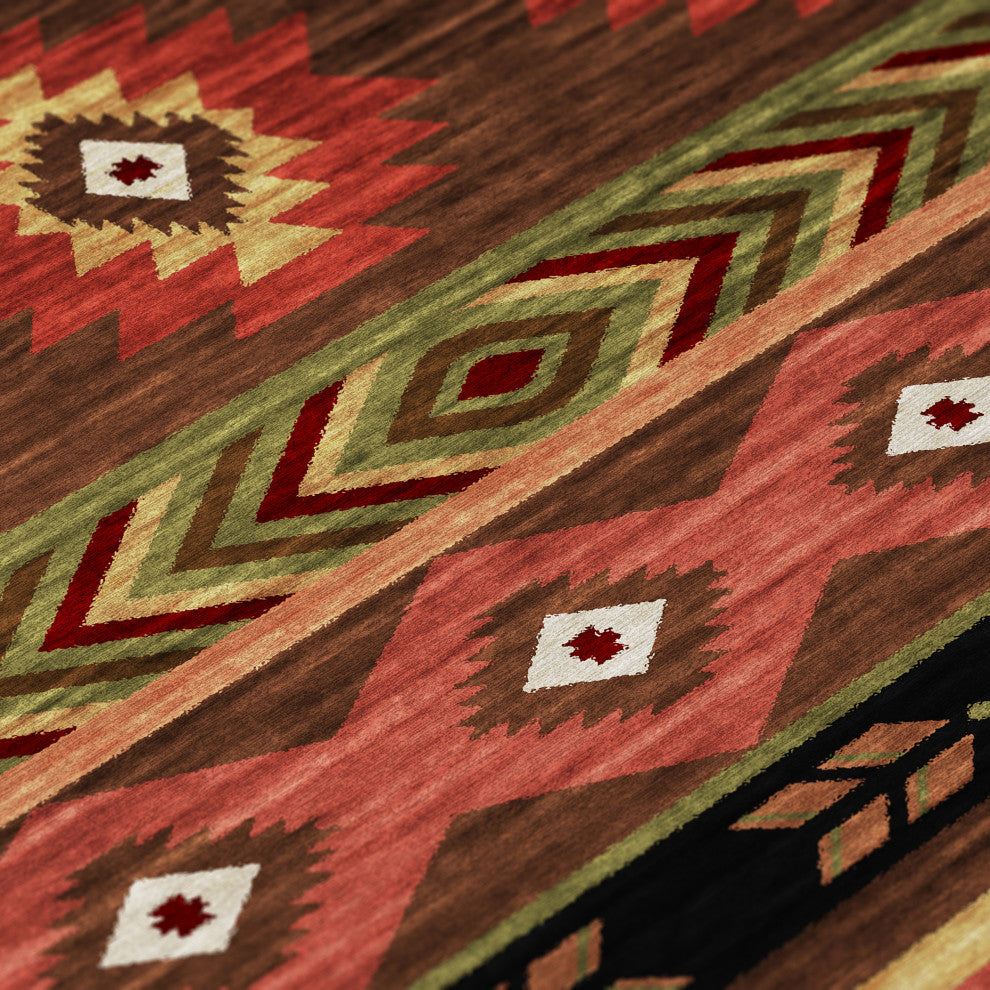 Indoor/Outdoor Phoenix PH3 Chocolate Machine Washable 5' x 7'6" Rug