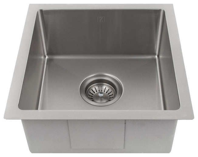 ZLINE Undermount Single Bowl Bar Sink in Stainless Steel (SUS-15)