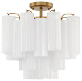 CRYSTORAMA Addis 4 Light Aged Brass Ceiling Mount
