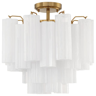 CRYSTORAMA Addis 4 Light Aged Brass Ceiling Mount