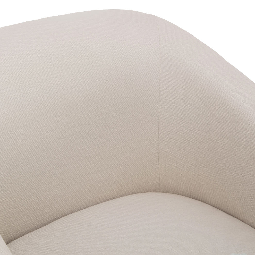 Elm Skirted Swivel Chair, Linen
