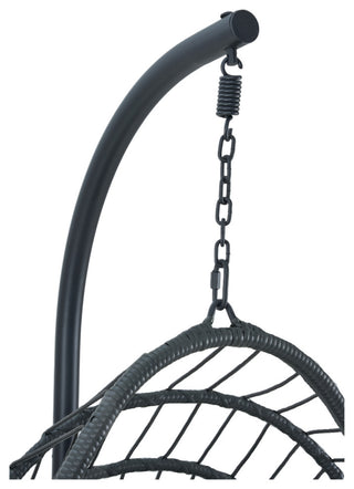 Kingman Basket Swing Basket Egg Chair with Stand