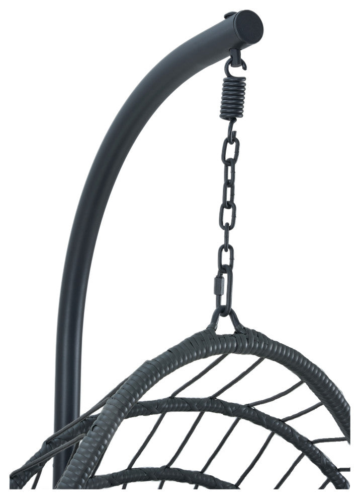 Kingman Basket Swing Basket Egg Chair with Stand