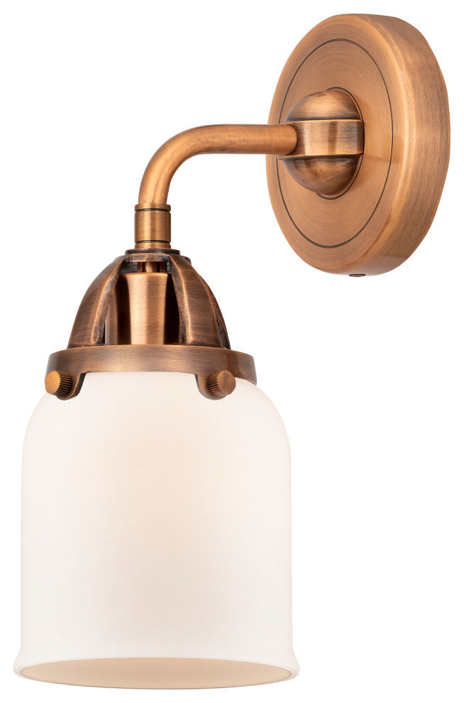 Small Bell Sconce, Antique Copper, Matte White, Matte White