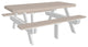 Poly 6' Rectangle Picnic Table, Birch & White