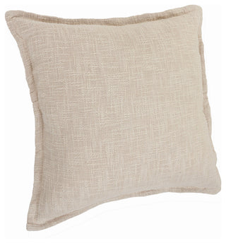 Ox Bay Handwoven Beige Solid Organic Cotton Pillow Cover, 20"x20"