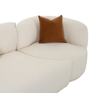 Fickle Cream Boucle 2-Piece Modular LAF Sofa