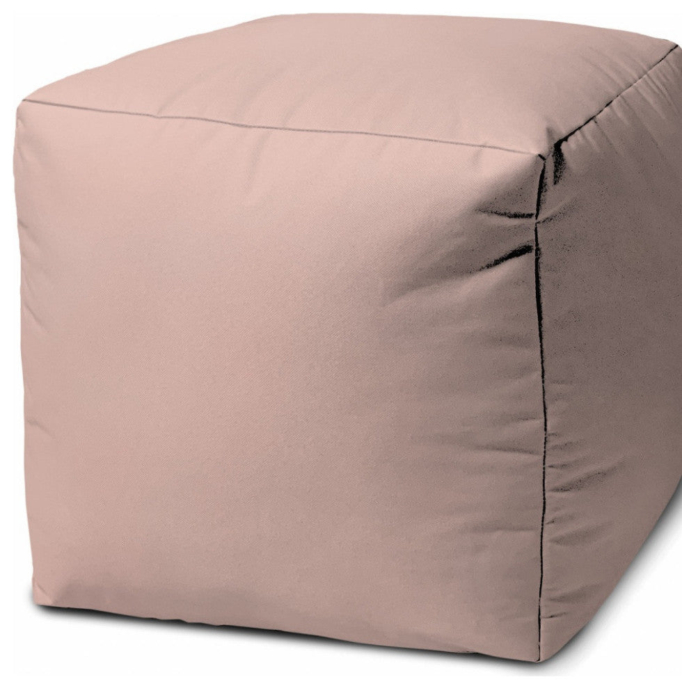 17  Cool Pale Pink Blush Solid Color Indoor Outdoor Pouf Ottoman