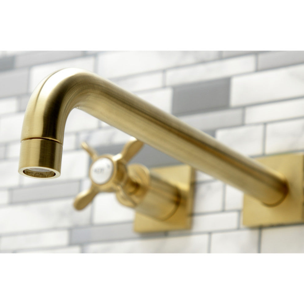 KS6057BEX Wall Mount Tub Faucet, Brushed Brass