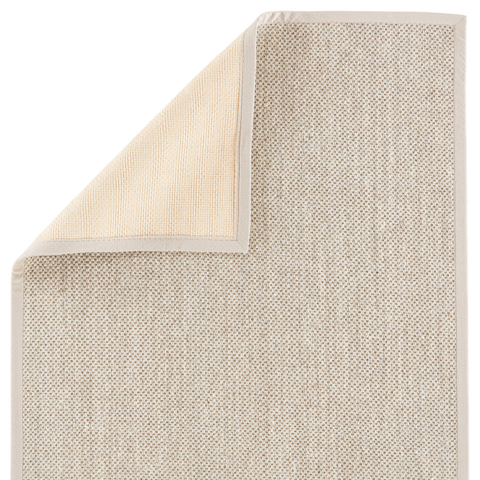 Jaipur Living Naples Natural Solid Beige/Ivory Area Rug, 5'x8'