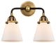 Small Cone Bath Vanity Light, Black Antique Brass, Matte White, Matte White
