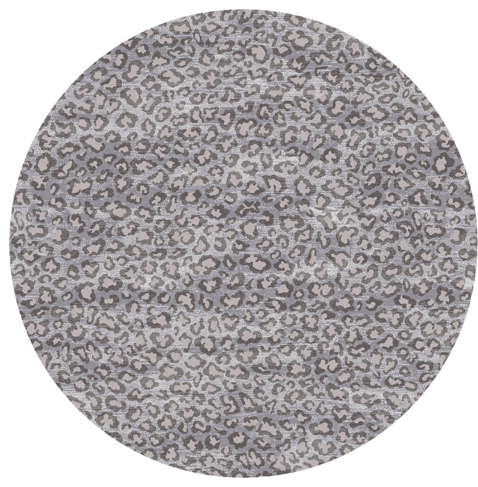 Snow Leopard, Gray, 8' Round
