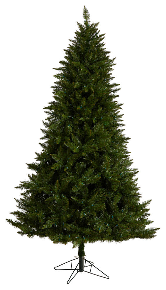 7.5' Vermont Spruce Faux Xmas Tree W/650 Color Changing  &1336 Bendable Branches