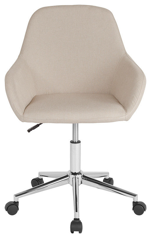 Cortana Home and Office Mid-Back Chair, Beige Fabric