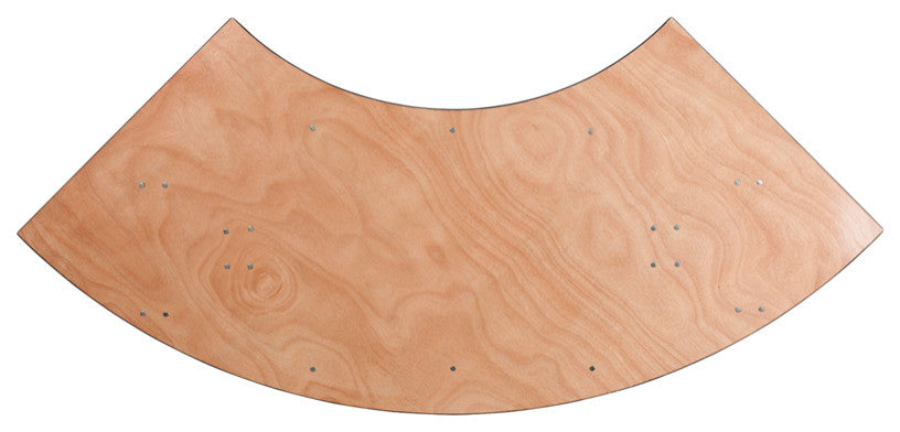 7.25'.x2.5'. Serpentine Wood Folding Banquet Table