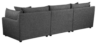 Sasha 3-Piece Upholstered Sofa Barely Black