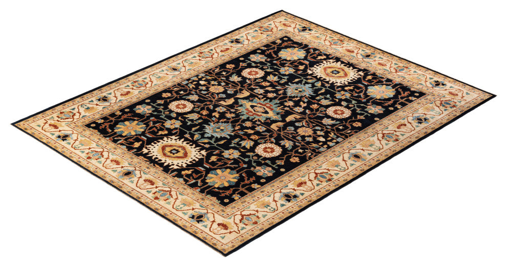Eclectic, One-of-a-Kind Hand-Knotted Area Rug Blue, 9'2"x11'8"