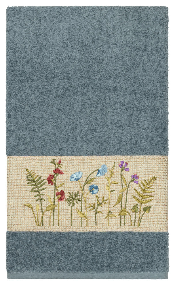 Serenity Embellished Bath Towel, Teal