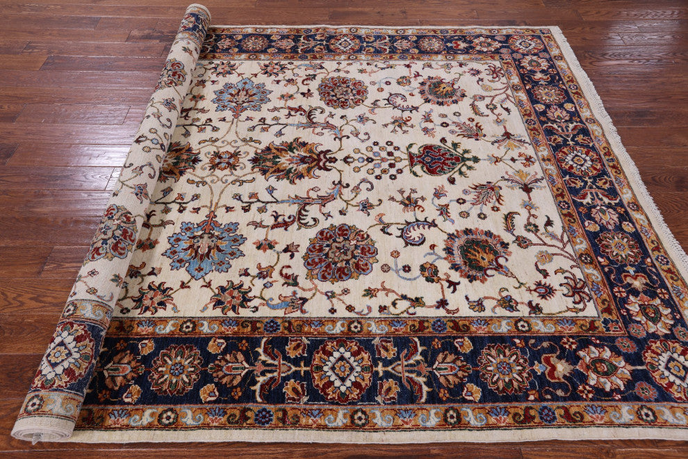 Persian Tabriz Hand-Knotted Wool Rug 6' 10" X 10' 2" Q9997