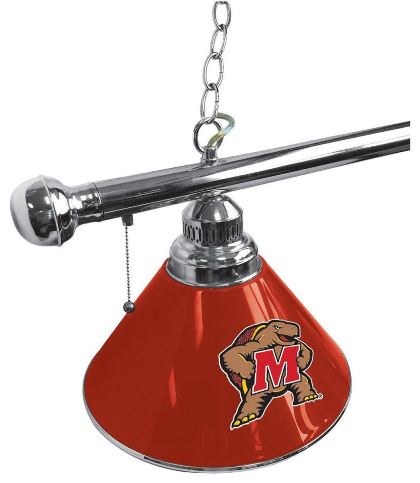 Holland University of Maryland 3-Shade Billiard Light - Chrome Fixture
