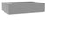 CastelloUSA Pyramid Solid Surface Wall Mounted Ramp Basin Sink, Gray, 24", Standard