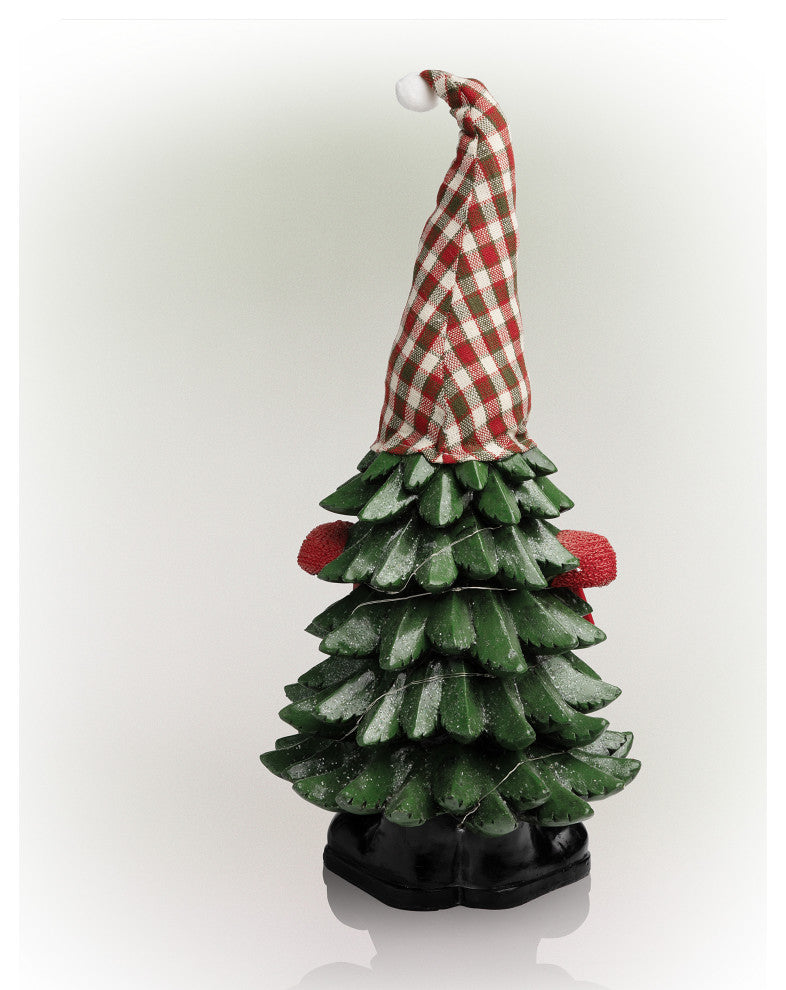 Christmas Tree "Merry" Gnome Decoration with Color Changing LED Lights