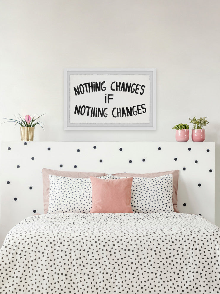 "Nothing Changes" Framed Painting Print, 36x24