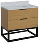 Mia 36" Bathroom Vanity, Blonde, Matte White