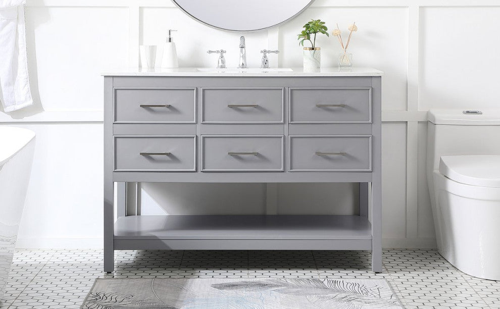 Home Living 48" Single Bathroom Vanity, Gray