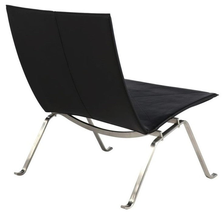 Kruger Lounge Chair, Black Leather