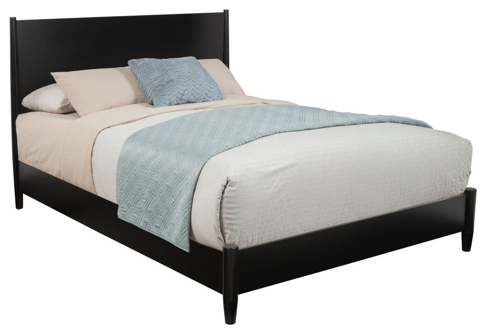 Flynn California King Platform Bed, Black