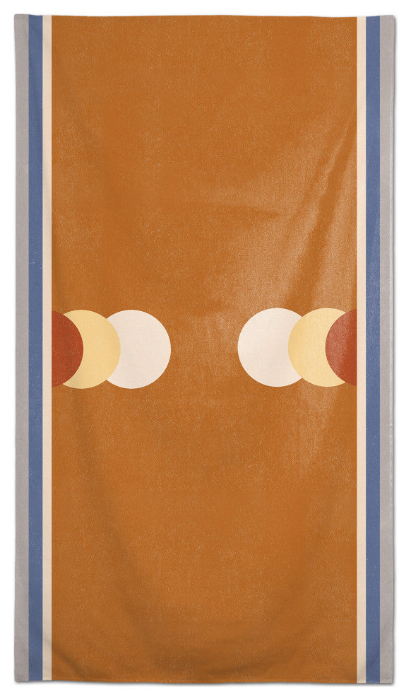Abstract Sunset Shapes 58 x 102 Outdoor Tablecloth