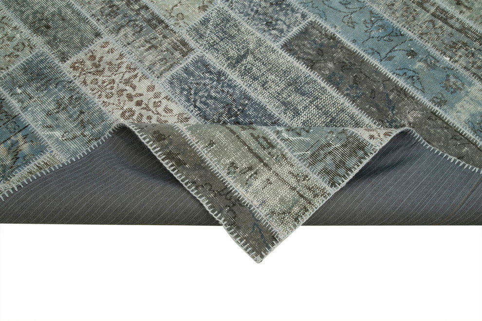 Rug N Carpet - Hand-Knotted Anatolian 6' 8" x 10' 0" Wool Patchwork Area Rug