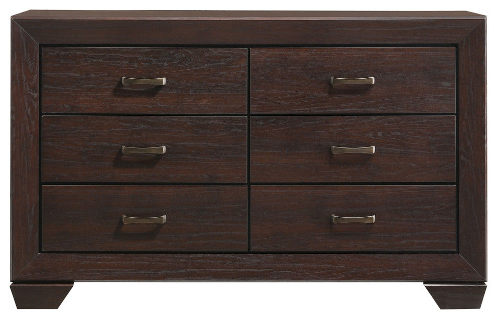 Kauffman 6-drawer Dresser Dark Cocoa