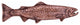 New Long Trout Right Face Cabinet Pull, Antique Copper