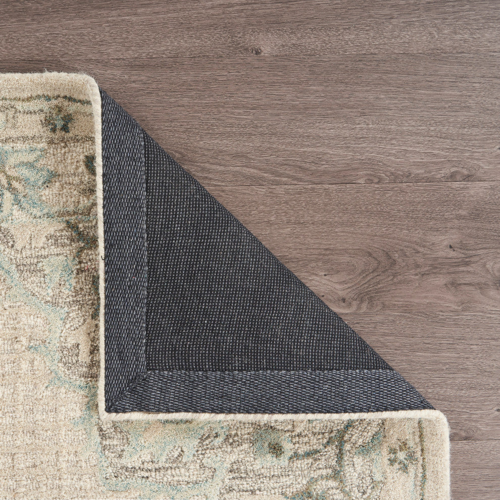 Ivory Medallion Area Rug, 5' X 7'9"