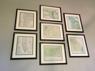 Original Vintage Georgia Map, Framed, 1940s Authentic Map