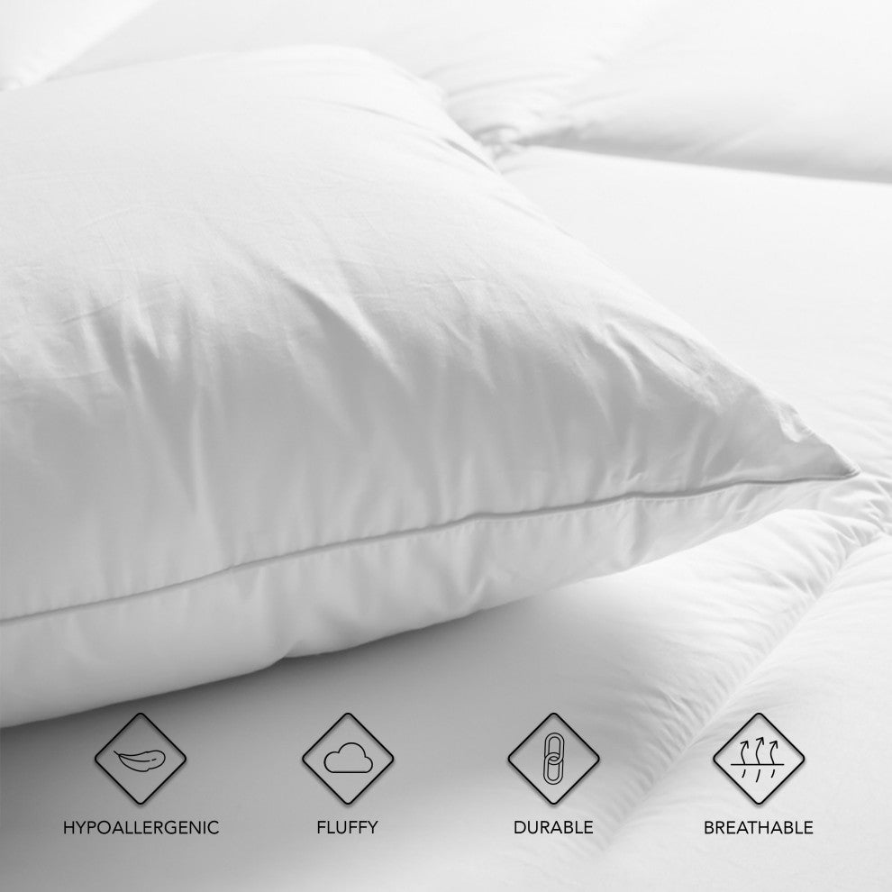 A1HC Throw Pillow Insert, Down Feather Filled, Single, 18"x18"