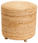 Surya Tropics Wheat Ottoman 18"Hx18"Wx18"D
