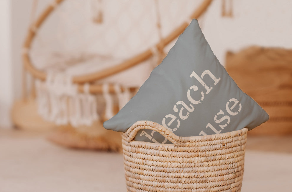 14x20" Compass Nautical Decorative Indoor Pillow, Dusty Smoke