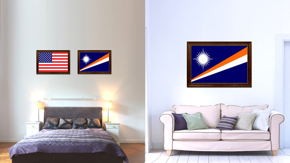 Marshall Islands Country Flag Canvas Print, 19"x27"