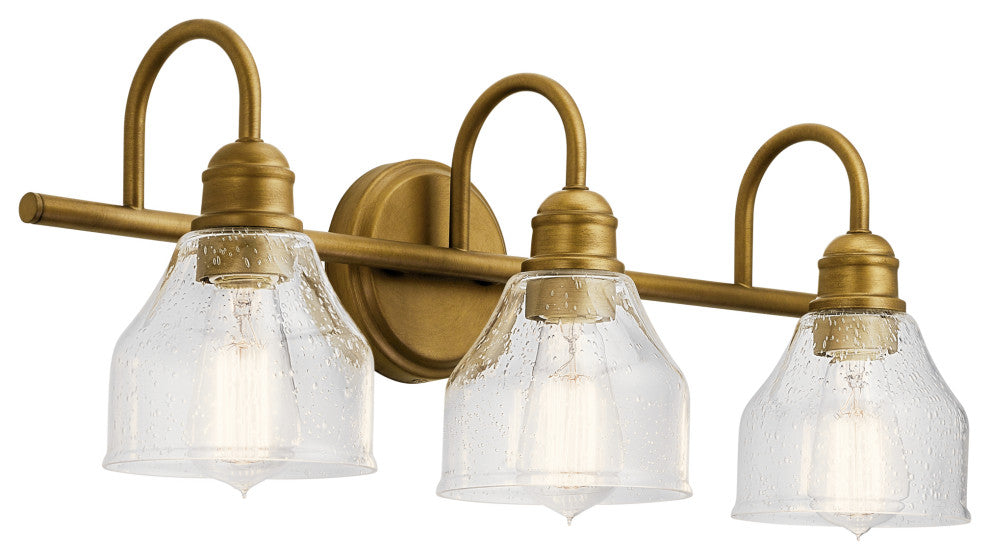 Avery Natural Brass Bath 3-Light
