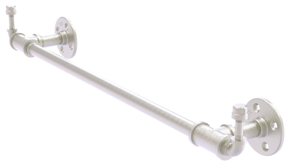 Pipeline Towel Bar with Integrated Hooks, Satin Nickel, 18"