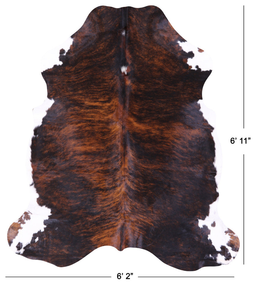 Brindle Natural Cowhide Rug 6' 11" X 6' 2" C2349
