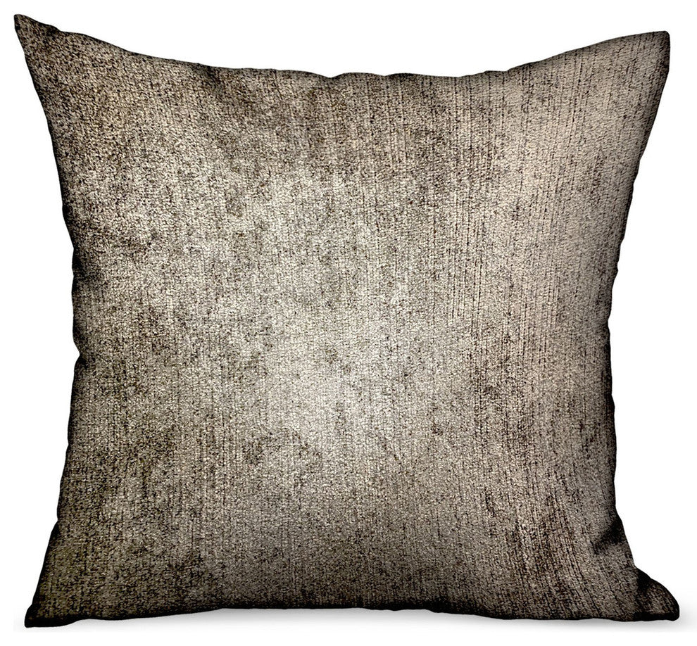 Plutus Harbor Sky Brown Solid Luxury Outdoor/Indoor Throw Pillow, 12"x20"