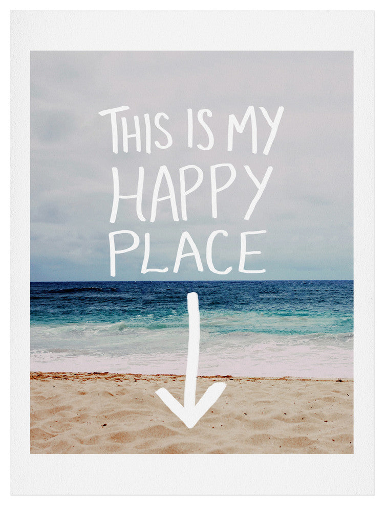 Deny Designs Leah Flores Happy Place X Beach Art Print