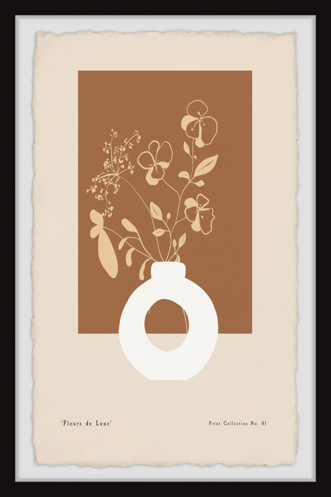 "Fleurs de Lune" Framed Painting Print, 20x30