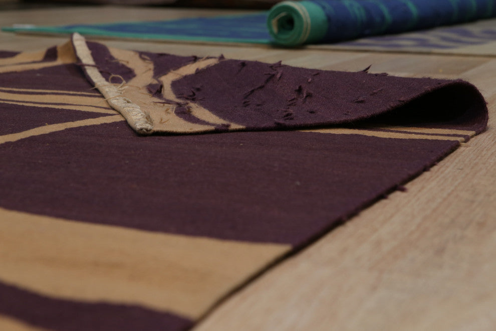 Purple Contemporary Modern Modern Flat Weave Area Rug