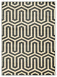 Linon Roma Tangent Power Loomed Polypropylene 8'x10' Rug in Gray
